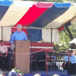 Greg Padovani introduces Senator Mark Kirk. Marchese Medals - Arlington Heights 2011